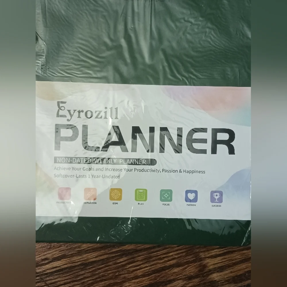 Eyrozill Daily Planner Leather-like HardcoverUndated Green Weekly New Sealed